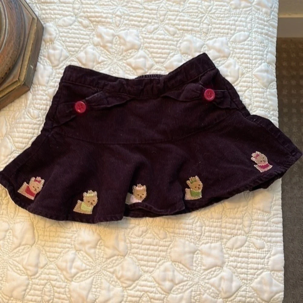 Gymboree Toddler Girl’s purple corduroy skirt, size 12-18 months EUC